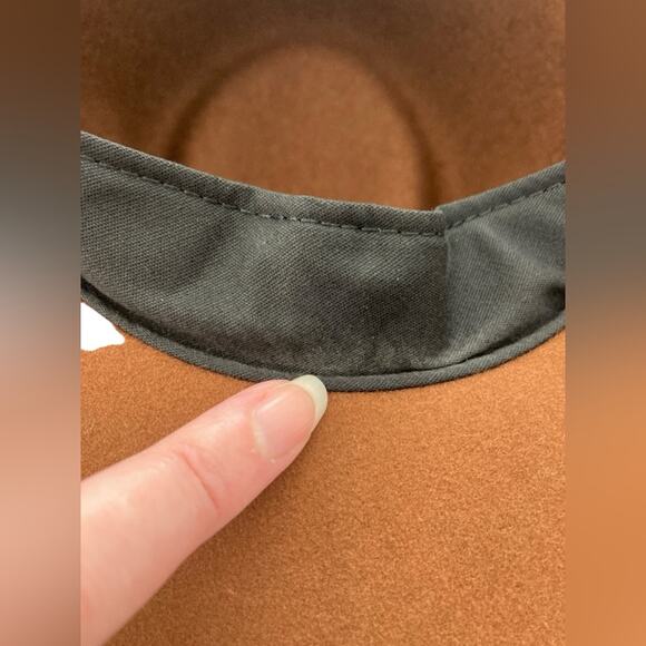 Women’s Lovely bird Malibu Fedora 100% wool whiskey color embellished silk Large - Picture 15 of 16